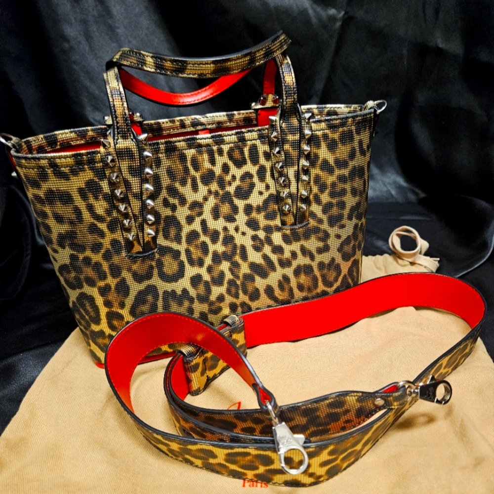 Christian Louboutin Small Leopard Cabata Tote